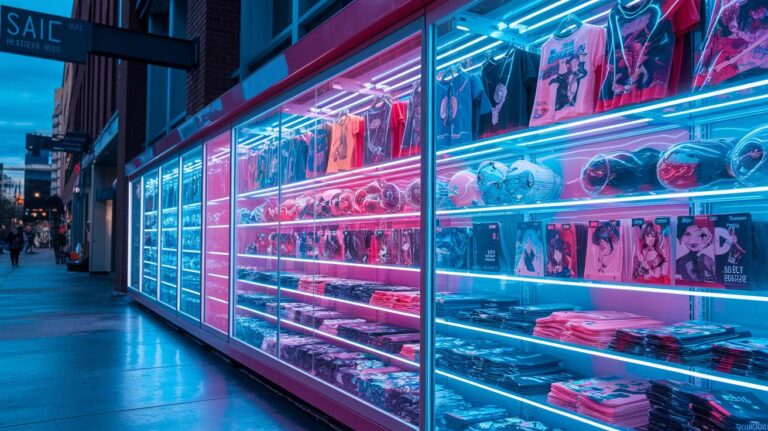 Cyberpunk Anime Merch Shines With Bold Energy